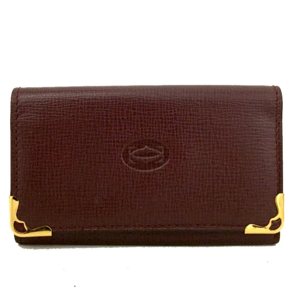 MUST DE CARTIER LEATHER KEY RING 6 RING KEY CASE/1A5095 - Picture 9 of 9